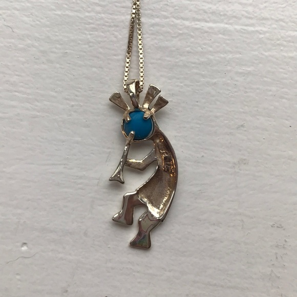Sterling silver kokopelli pendant 18” silver chain - Picture 5 of 5